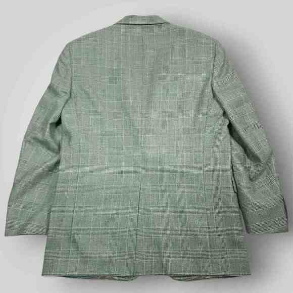 Hart Schaffner Marx Blazer Sport Coat Mens 40R Vtg Classic Fit Wool Glen Plaid - Picture 3 of 10
